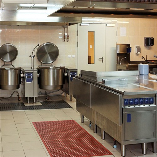 Rubber Safety Mat Red 1500mm Kleaning Essentials