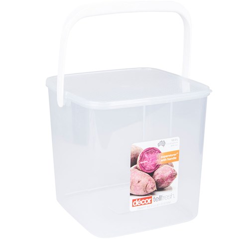 Tellfresh Square Super Storer With Handle 8.5L 235x240x228mm Decor