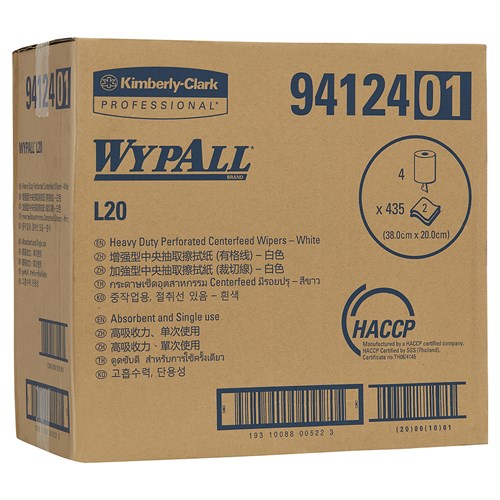 Wypall Heavy Centerfeed Wiper 2Ply Roll White