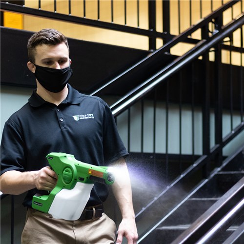 Rapid Disinfectant Cleaning in progress