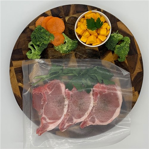 3401525 - VACUUM CHANNEL BAG 200X300MM EMBOSSED 100UM 500/CTN