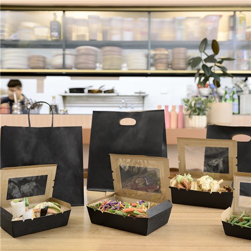  Paper Carry Bag Twist Handle Black Small