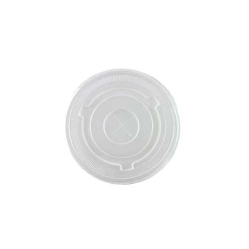 3415884 - Flat Lid with Hole Clear 80mm Suits 200/355ml