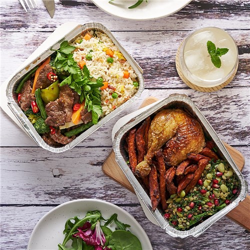 Rectangle Foil Takeaway Tray 195x143x48mm