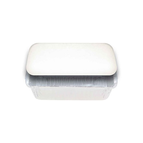 3445414 - Board Rectangle Foil Takeaway Tray Lid Suits 220mm