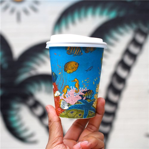 Biocup Paper Cups Art Series Single Wall 350ml 12oz