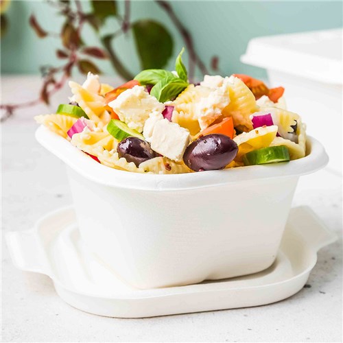 Sugarcane Takeaway Container White 480ml