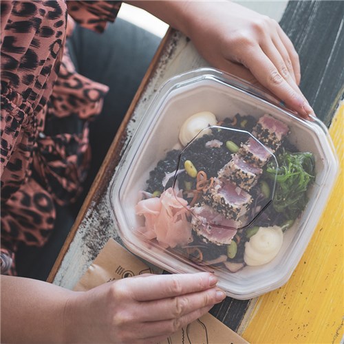 Biocane Octa T/Away Base Nat 500Ml 171X171x35mm 50/Pkt (8)