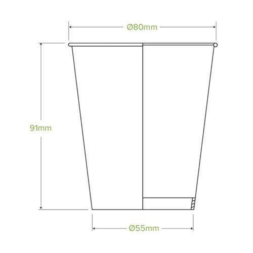 3445846_BioCup Cold Cup Green Fade 8oz 280ml