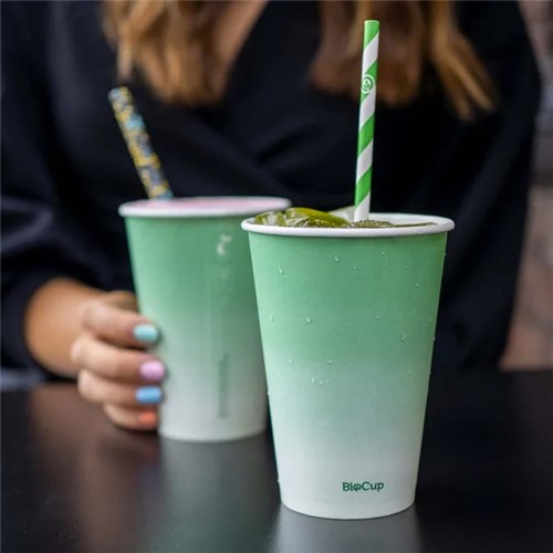 3445846_BioCup Cold Cup Green Fade 8oz 280ml