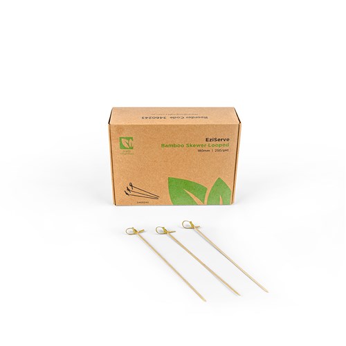 3460243_02 EziServe Bamboo Looped Skewer 180mm Earth Essentials