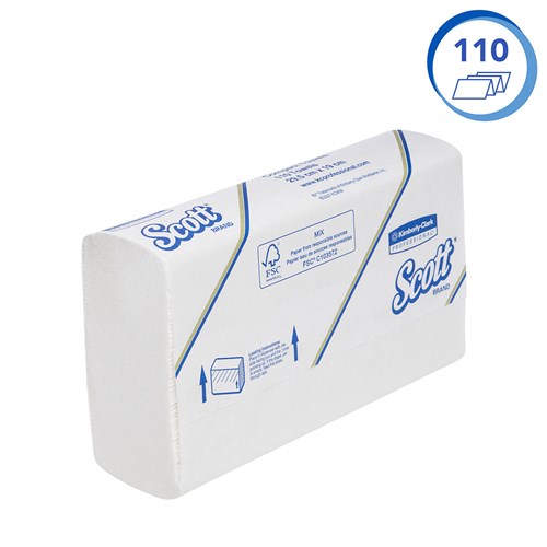 Compact Paper Hand Towel White 110/Sheets