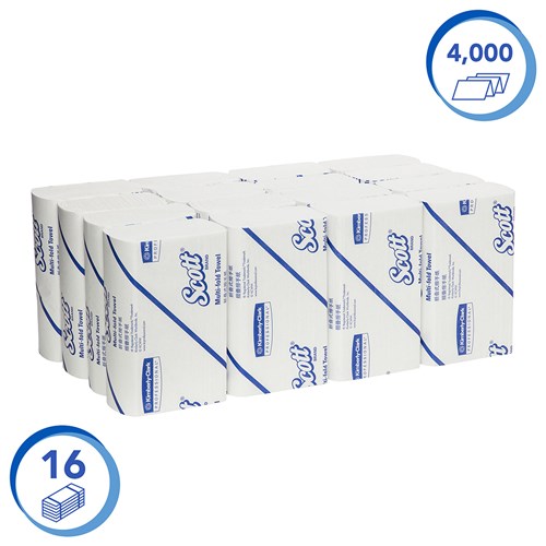 Multifold Paper Hand Towel White 250/Sheets