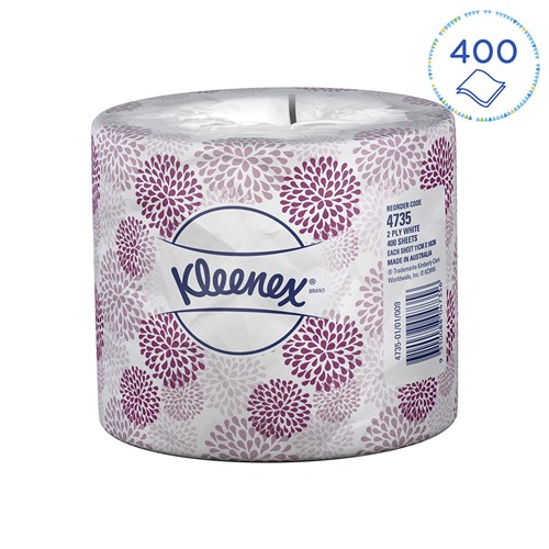 Toilet Rolls White 2ply 400/Sheets