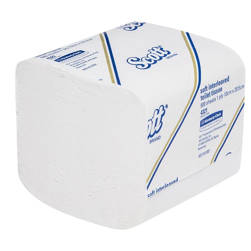 Interleaf Toilet Tissue White 1ply 500/Sheets 3640435