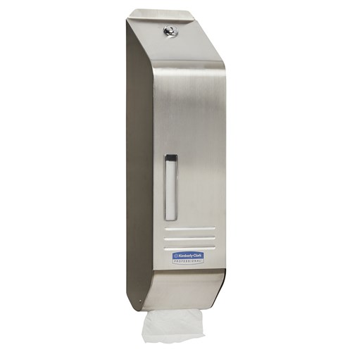 Interleaf Stainless Steel Toilet Tissue Dispenser Silver 120x117x467mm