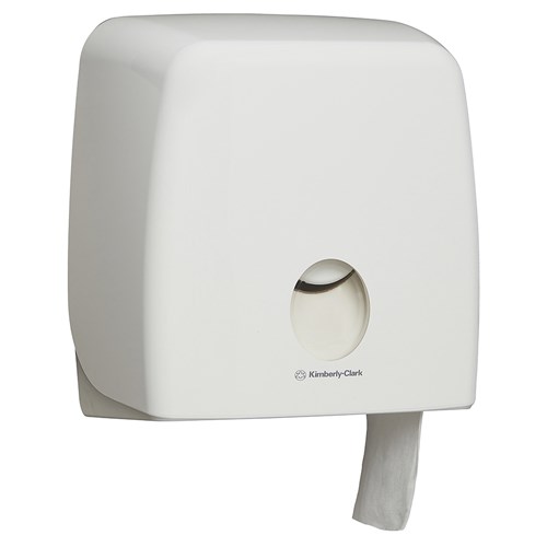 3697406_Aquarius Plastic Jumbo Toilet Roll Dispenser White 278x144x285mm
