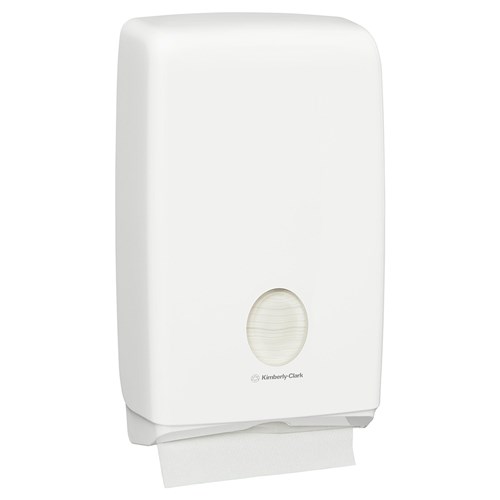 3697695_Aquarius Plastic Compact Hand Towel Dispenser White 239x81x380mm