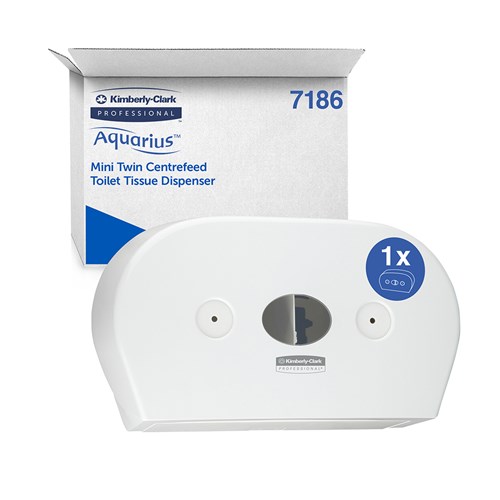 KCP Centrefeed Dispenser Mini Twin ABS White