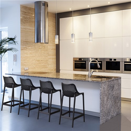 Air Bar Stool 75 Black 750mm Siesta