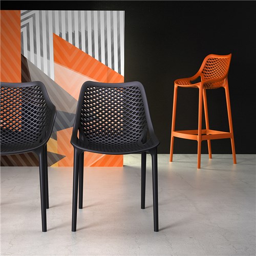 Air Bar Stool 65 Orange 650mm Siesta