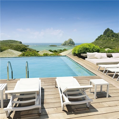 Pacific Sunlounger White/White 4242104