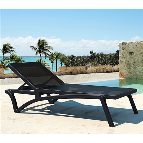 Pacific Sunlounger Black/Black 4242105