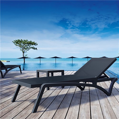 Pacific Sunlounger Black/Black 4242105