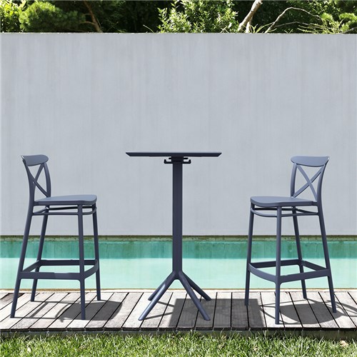 Siesta Sky Folding Bar Table 60 Grey 1080mm