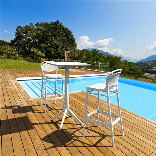 Siesta Sky Folding Bar Table 60 White 1080mm