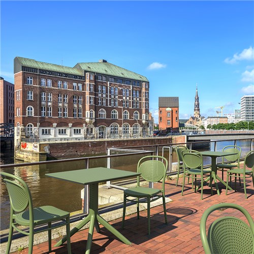 Siesta Sky Folding Table 60 Olive Green 740mm