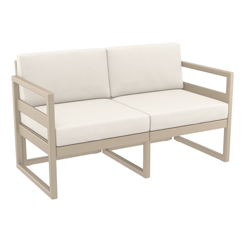 4242264 - Mykonos Lounge Sofa Taupe with Beige Cushions 750mm