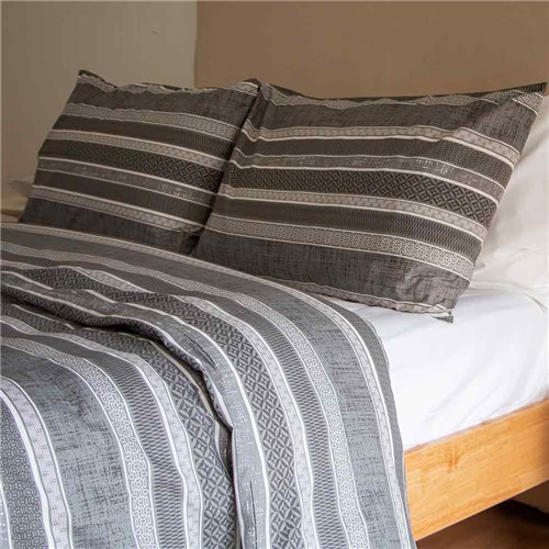 Horizon Doona Cover Set Grey Queen