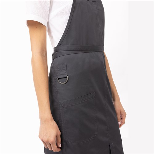 BIB APRON BRIO CHARCOAL W/ POCKET 860X840MM