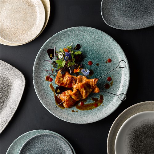 Raku Coupe Plate Jade Green 217mm Churchill