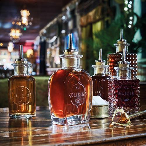 Elixir No.2 Dash Bitter Glass Bottle with Pourer 100ml Luigi Bormioli