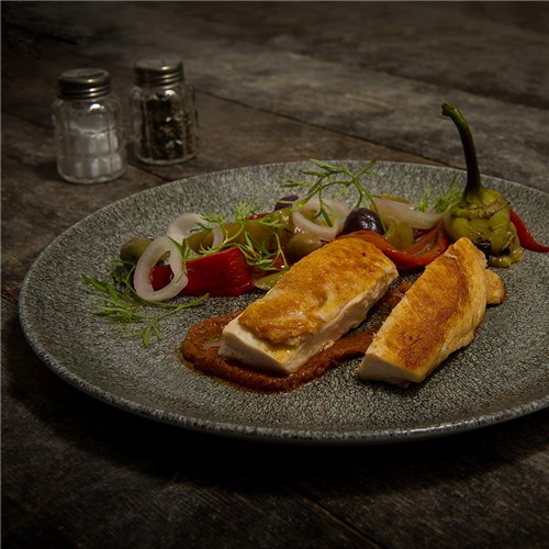 Raku Coupe Plate Quartz Black 260mm Churchill