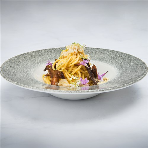 Raku Coupe Plate Quartz Black 260mm Churchill