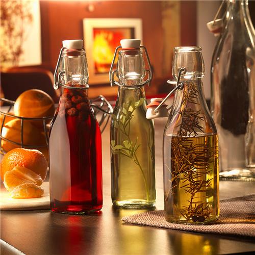 Glass Swing Top Bottle Square 1l Bormioli Rocco