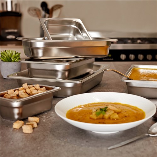 Insert Pan Anti Jam 1/2 Stainless Steel 65mm