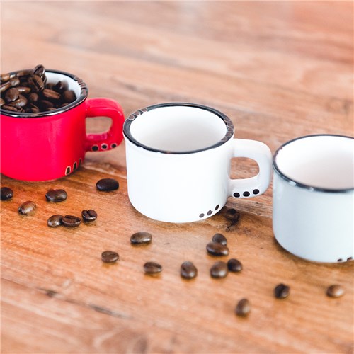 Bistrot Espresso Cup White Black Rim 75ml Pro.mundi