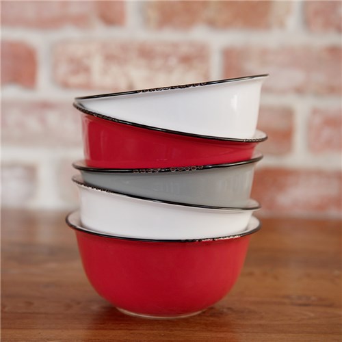 Bistrot Noodle Bowl Grey Black Rim 165mm Pro.mundi