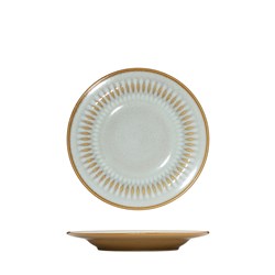 1076348 - COTTAGE RND RIM PLATE 210MM ALMOND
