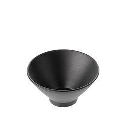 1181061 Dual Colour Melamine V-Shaped Bowl Black 130mm CouCou