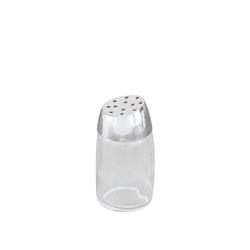 Glass Slant Salt & Pepper Shaker Clear/ Stainless Steel 80mm