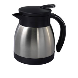 Stainless Steel 400ml Vacuum Jug with Flat Black Lid and push button Chef Inox