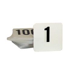 Plastic 1 - 50 Table Number Set Black/ White 50mm 