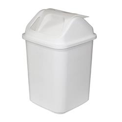 Swing Top Tidy Plastic Bin White 20L Compass