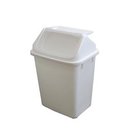 Swing Top Tidy Plastic Bin White 38L Compass