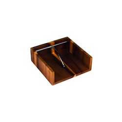 Napkin Holder Acacia Wood 190X190x60mm